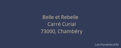 Belle et Rebelle