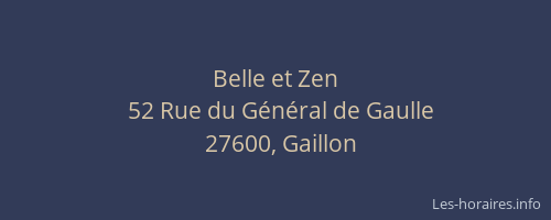 Belle et Zen