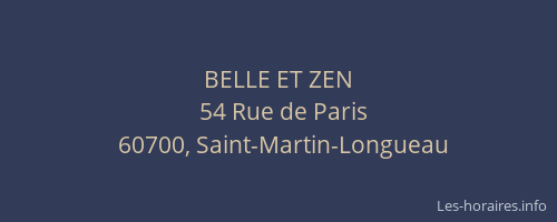 BELLE ET ZEN