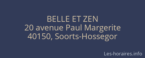 BELLE ET ZEN