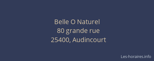Belle O Naturel