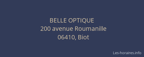 BELLE OPTIQUE