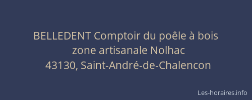 BELLEDENT Comptoir du po&ecirc;le &agrave; bois