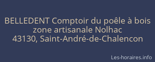 BELLEDENT Comptoir du poêle à bois