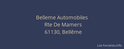 Belleme Automobiles