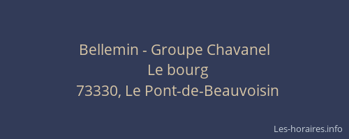 Bellemin - Groupe Chavanel
