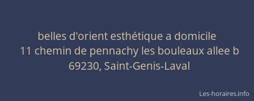 belles d'orient esthétique a domicile