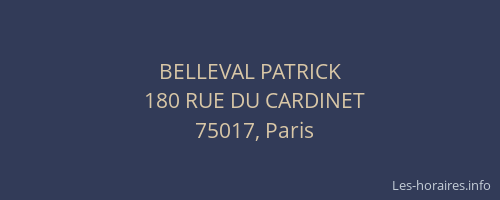 BELLEVAL PATRICK
