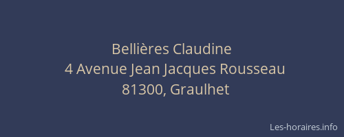 Belli&egrave;res Claudine