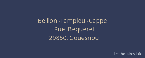 Bellion -Tampleu -Cappe