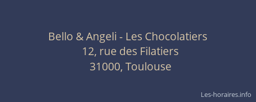 Bello & Angeli - Les Chocolatiers