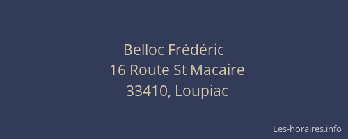 Belloc Frédéric