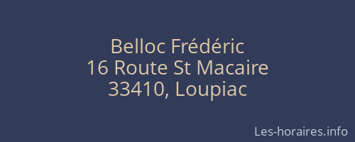 Belloc Frédéric