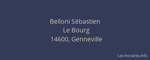 Belloni Sébastien