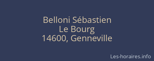 Belloni Sébastien