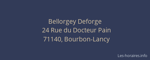 Bellorgey Deforge