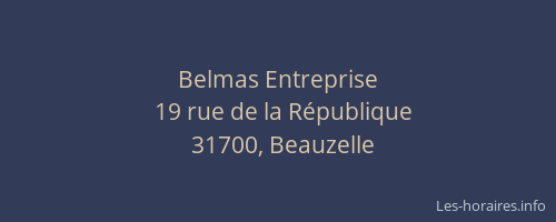 Belmas Entreprise