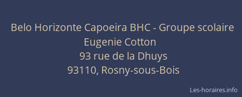 Belo Horizonte Capoeira BHC - Groupe scolaire Eugenie Cotton