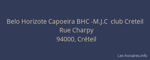 Belo Horizote Capoeira BHC -M.J.C  club Creteil