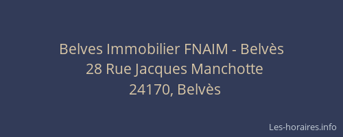 Belves Immobilier FNAIM - Belv&egrave;s