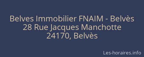Belves Immobilier FNAIM - Belvès