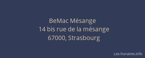 BeMac Mésange