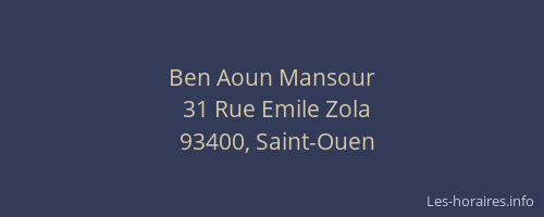 Ben Aoun Mansour