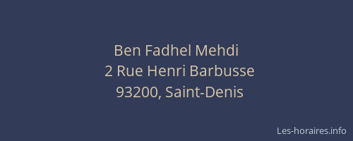 Ben Fadhel Mehdi
