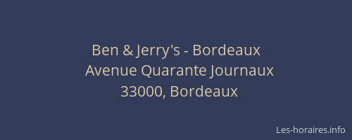 Ben & Jerry's - Bordeaux