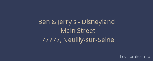 Ben & Jerry's - Disneyland