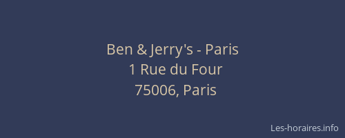 Ben & Jerry's - Paris