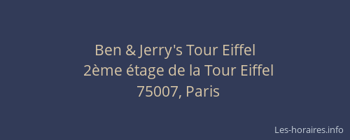 Ben & Jerry's Tour Eiffel