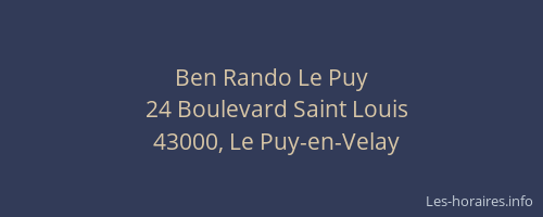 Ben Rando Le Puy