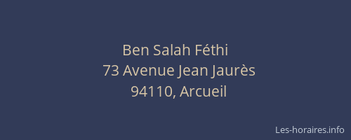 Ben Salah F&eacute;thi