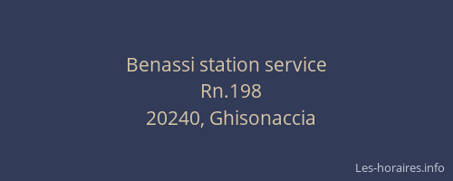 Benassi station service