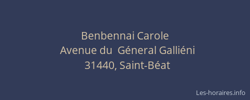 Benbennai Carole