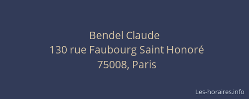 Bendel Claude
