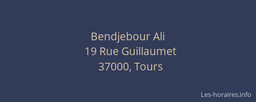 Bendjebour Ali