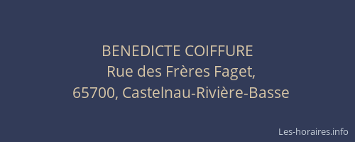 BENEDICTE COIFFURE