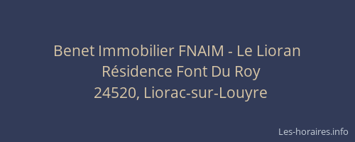 Benet Immobilier FNAIM - Le Lioran