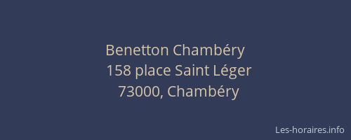 Benetton Chambéry