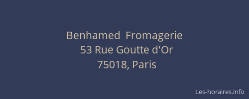 Benhamed  Fromagerie