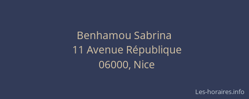 Benhamou Sabrina
