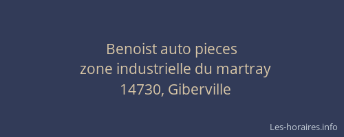 Benoist auto pieces