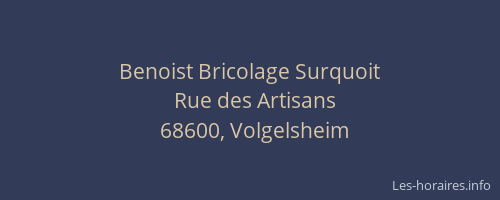 Benoist Bricolage Surquoit