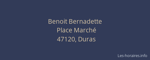 Benoit Bernadette