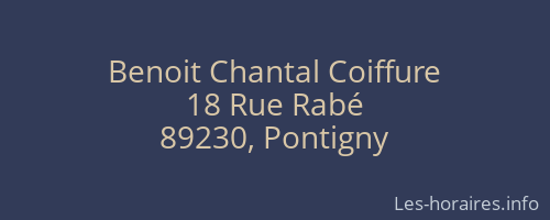 Benoit Chantal Coiffure