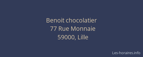 Benoit chocolatier
