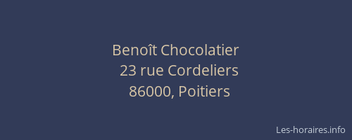 Benoît Chocolatier