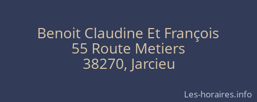 Benoit Claudine Et François